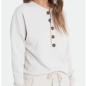 LETT Kruger Ribbed Cotton Knit Top Tan Women’s Size XS NWT